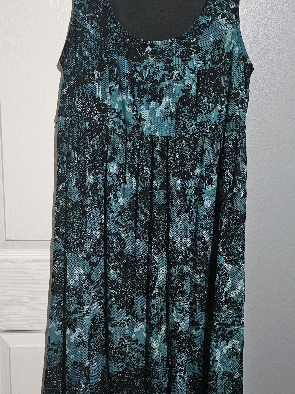 torrid Teal and Black Floral Dress